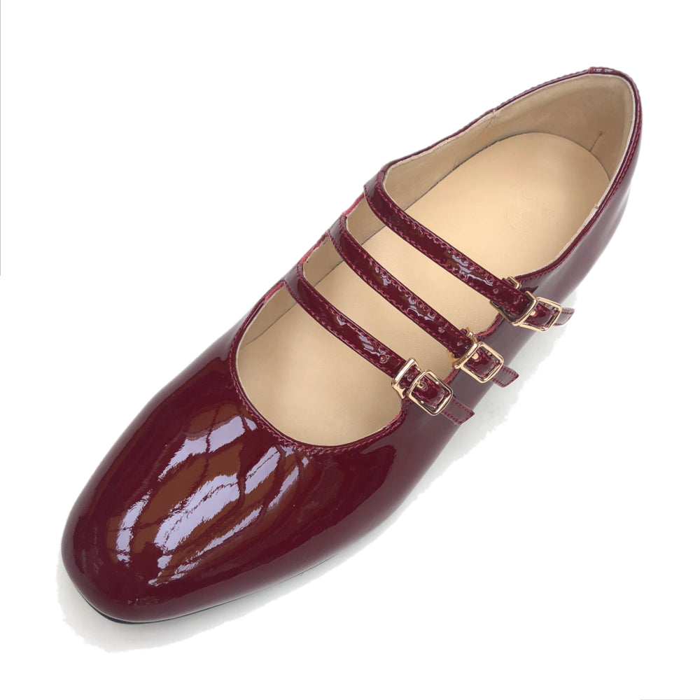 Burgundy Red Comfort Shoes Othotics footbed - women office Shoes low heel Emoii Burgundy Red Comfort Shoes Othotics footbed - women office Shoes low heel Emoii