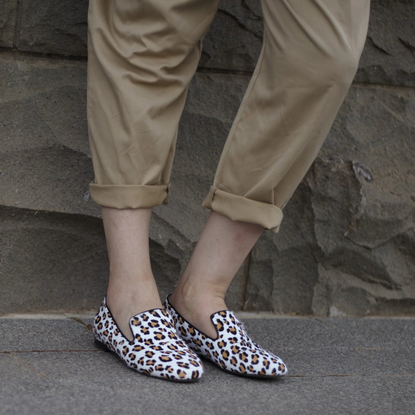 Comfortable Leopard Print Loafer with Arch Support and Orthotic Friendly, Suitable for Wide feet and Plantar Fasciitis