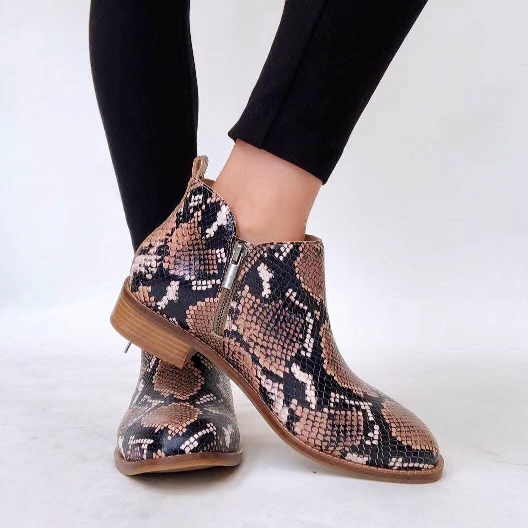 Aya Boots - Snake Print